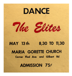 Dance poster for our band in 1966. Admission 75 cents.